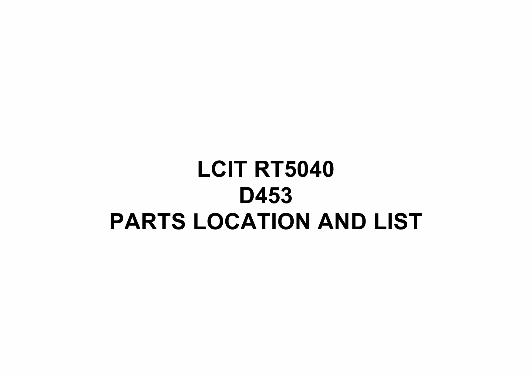 RICOH Options D453 LCIT-RT5040 Parts Catalog PDF download-1